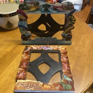 2 SeaWorld Aquatica‎ Water Theme Park plastic photo picture souvenir frames